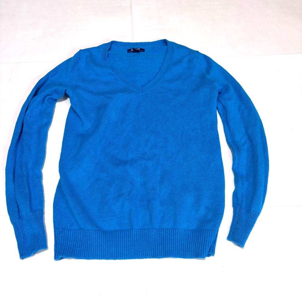 Old Navy Vibrant Blue V-Neck Sweater